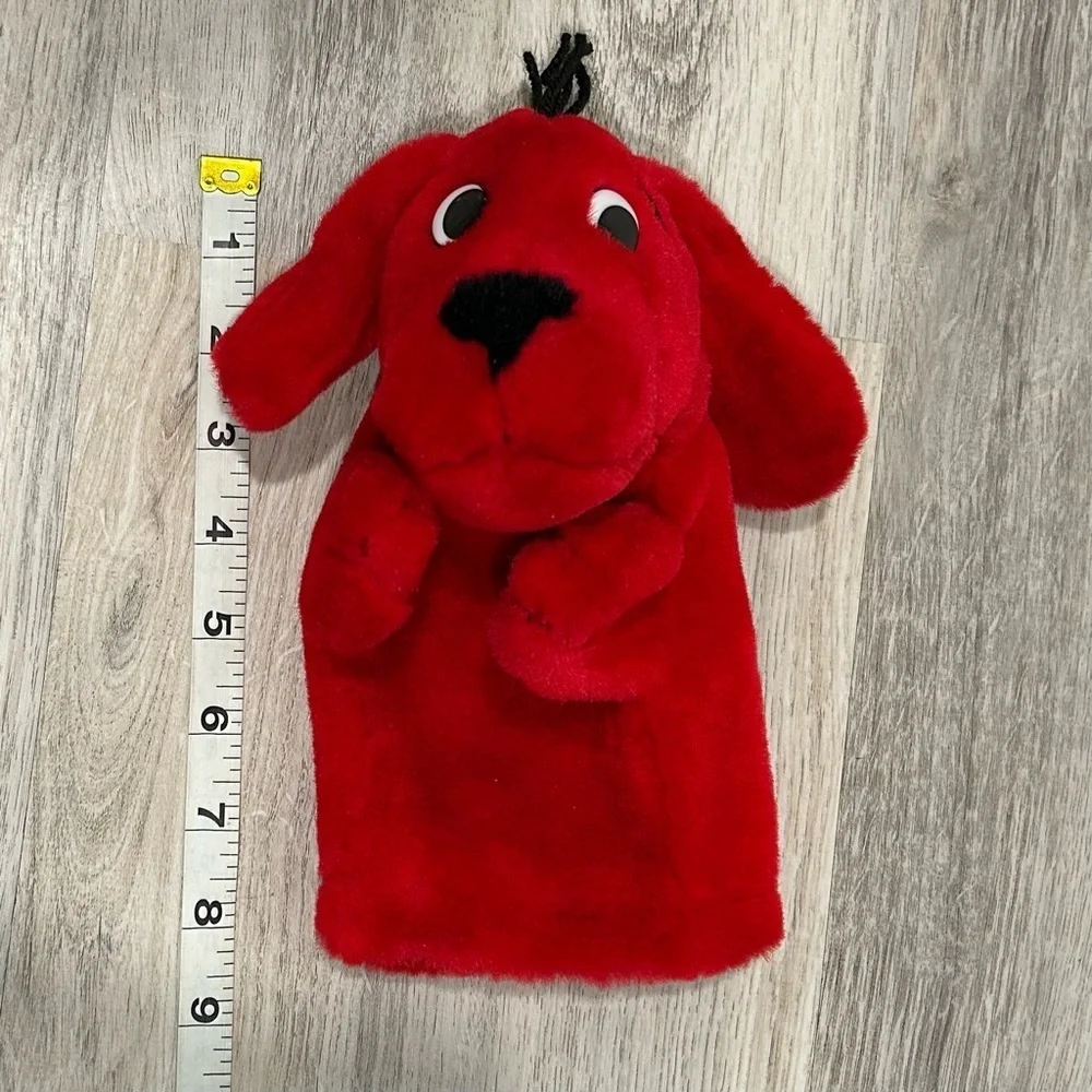 Vintage 90s Scholastic Clifford Big Red Dog Hand Puppet Plush Stuffed Animal Toy
